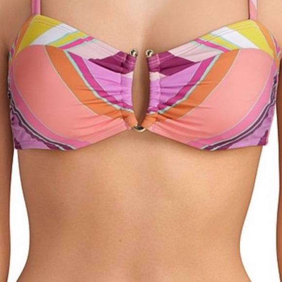 NWT Gibson Latimer Chevron U-Wire Bandeau 2 piece Bikini size small - Picture 12 of 12